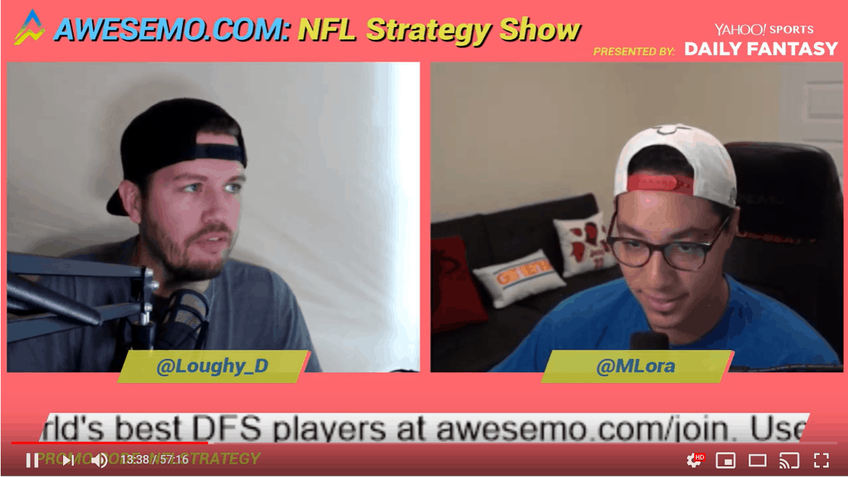 DraftKings DFS NFL week 1 - Canal Street Chronicles